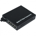 4-port 10/100Base-TX to 1-port 100Base-FX ST 1310T/1550R BiDi WDM SM 60km