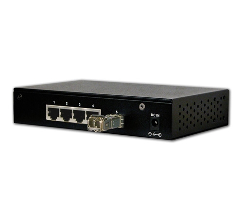 4-port 10/100/1000Base-TX to 1-port GE SFP (Without SFP Module)