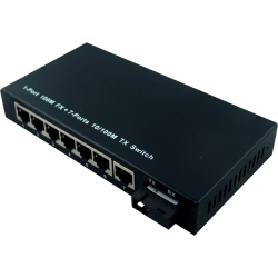 7-port 10/100Base-TX to 1-port 100Base-FX FC 1310T/1550R BiDi WDM SM 20km