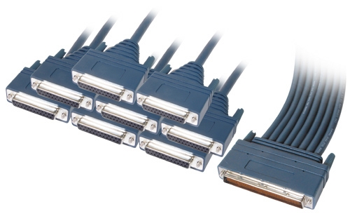 8 Lead Octal Cable with 8 Female RS232/V.24 DCE Connectors