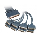 8 Lead Octal Cable with 8 Male RS232/V.24 DTE Connectors