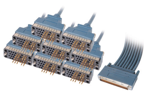 8 Lead Octal Cable with 8 Male V.35 DTE Connectors