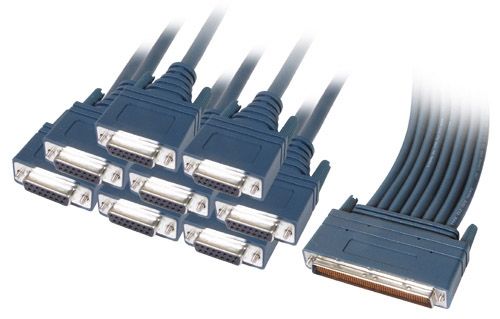 8 Lead Octal Cable with 8 Female X21 DCE Connectors