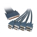 8 Lead Octal Cable with 8 Male X21 DTE Connectors