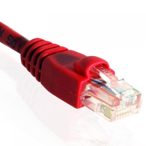15ft Cat5e 350MHz RJ45 Crossover Red