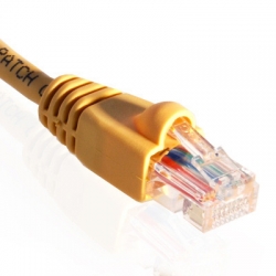 7ft Cat5e 350MHz RJ45 Booted Yellow