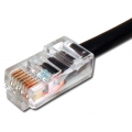 20ft Cat5e 350MHz RJ45 Non-Booted Black